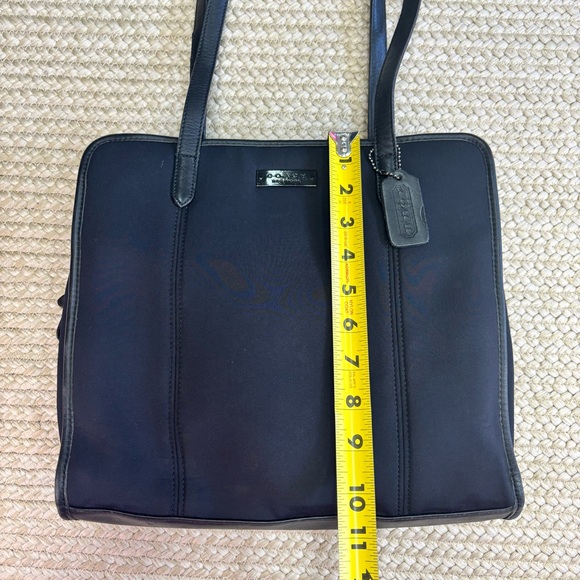 Authentic Coach Black Neoprene Tote Leather Trim Work Laptop Bag Y2K RARE - Picture 13 of 15